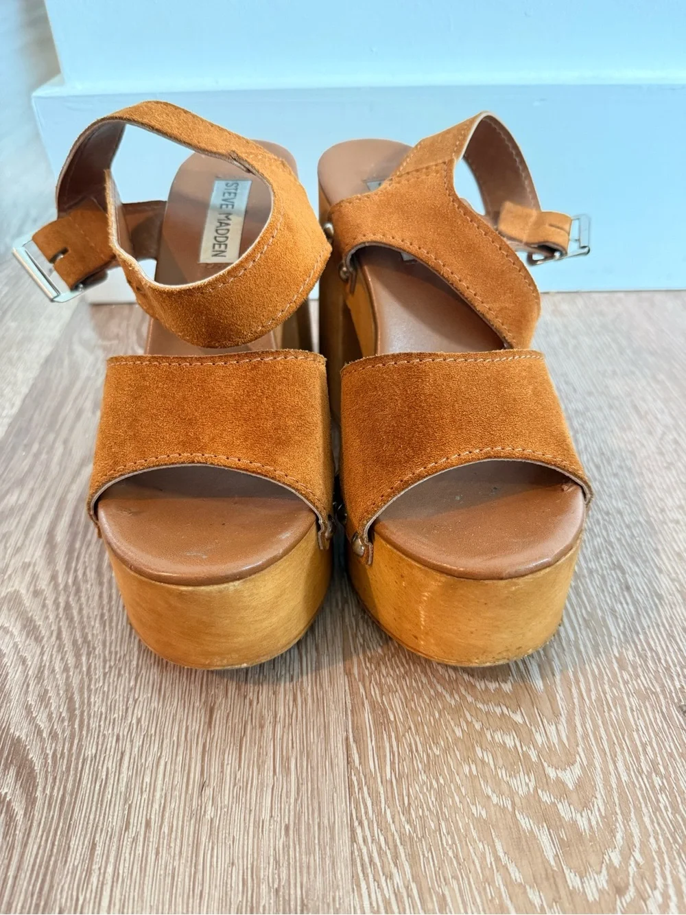 Steve Madden brown suede Pammy platform sandals Size 7